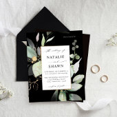 Eukalyptus Glow Gold Greenery Wedding Black