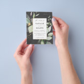 Eukalyptus Glow Gold Greenery Wedding Gray Flyer (Gruppe)