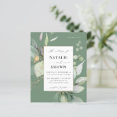 Eukalyptus Glow Gold Greenery Wedding Olive (Stehend Vorderseite)