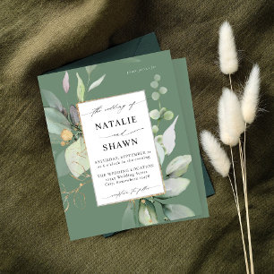 Eukalyptus Glow Gold Greenery Wedding Olive