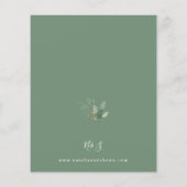 Eukalyptus Glow Gold Greenery Wedding Olive Flyer (Hinten)