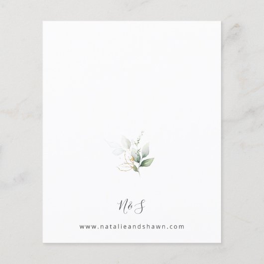 Eukalyptus Glow Gold Wedding (Rückseite)