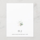 Eukalyptus Glow Gold Wedding Flyer (Hinten)