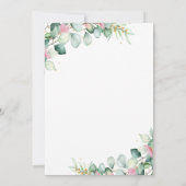 Eukalyptus Glow Greenery Moderne Hochzeitseinladun Einladung (Rückseite)