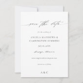 Eukalyptus Glow Vertikales Foto Save the Date (Rückseite)