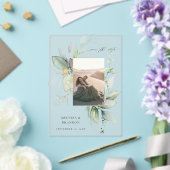 Eukalyptus Glow Vertikales Foto Save the Date Acryleinladungen (In Situ (Hochzeit))