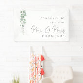 Eukalyptus-Glückwunsch an die Neue Frau Name Weddi Banner (Insitu)