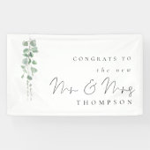 Eukalyptus-Glückwunsch an die Neue Frau Name Weddi Banner (Horizontal)