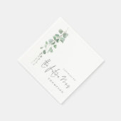 Eukalyptus-Glückwunsch für Wasserfarbe - Zukunft N Serviette (Ecke)