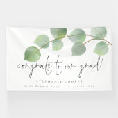 Eukalyptus-Glückwunsch zum Grad 2024 Abschluss Banner (Horizontal)