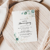 Eukalyptus Gold 50. Hochzeitstag Einladung