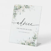 Eukalyptus Gold Adress Sign Sockelschild (Vorderseite)