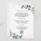 Eukalyptus Gold - alle in einem QR-Code Einladung (Rückseite)