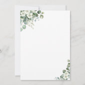 Eukalyptus-Gold-Arch-Chic-Brautparty Einladung (Rückseite)