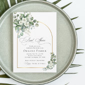 Eukalyptus-Gold-Arch-Chic-Brautparty Einladung