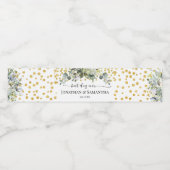 Eukalyptus Gold Best Day Ever Wedding Wasserflaschenetikett (Einzelnes Label)