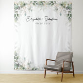 Eukalyptus Gold Blumengrün Hochzeitstorte Wandteppich (Beispiel)