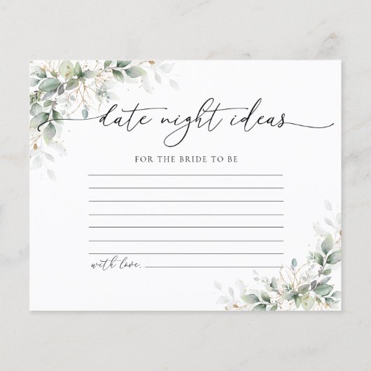 Eukalyptus Gold Brautparty (Rückseite)