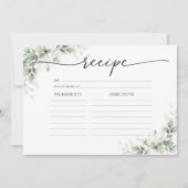 Eukalyptus Gold Brautparty Große Rezept Karte (Vorderseite)