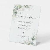 Eukalyptus Gold Brautparty Mimosa Bar Sign Sockelschild (Vorderseite)
