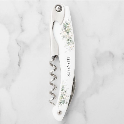 Eukalyptus Gold Brautparty Waiter's Corkschraube Kellnermesser (Vorderseite)