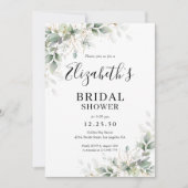 Eukalyptus Gold Bridal Dusche Einladung (Vorderseite)