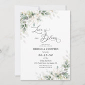 Eukalyptus Gold Bridal Dusche Einladung (Vorderseite)
