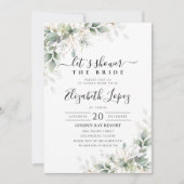 Eukalyptus Gold Bridal Dusche Einladung (Vorderseite)