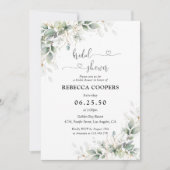Eukalyptus Gold Bridal Dusche Einladung (Vorderseite)