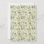 Eukalyptus Gold Bubbles & Bourbon Couples Dusche Einladung (Rückseite)