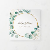 Eukalyptus Gold Circle Trifold Broschüre (Cover)