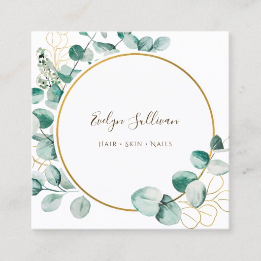 Eukalyptus gold circle Visitenkarte (Vorderseite)