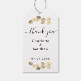 Eukalyptus gold Danke Hochzeit Geschenkanhänger