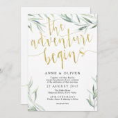 Eukalyptus Gold Das Abenteuer beginnt mit der Einl Einladung (Vorne/Hinten)