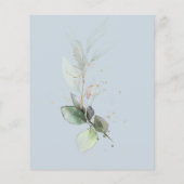 Eukalyptus Gold Dusty Blue Brautparty (Rückseite)