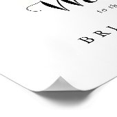 Eukalyptus Gold Floral Wedding Begrüßungszeichen Poster (Ecke)