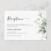Eukalyptus Gold Floral Wedding Card Begleitkarte (Vorderseite)