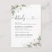 Eukalyptus Gold Floral Wedding Card Begleitkarte (Vorderseite)