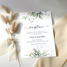 Eukalyptus Gold Floral Wedding Card Begleitkarte