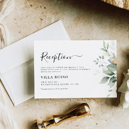 Eukalyptus Gold Floral Wedding Card Begleitkarte