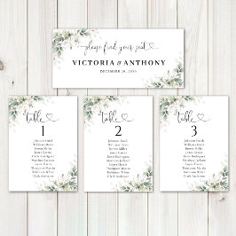 Eukalyptus Gold Floral Wedding Head Table Sign