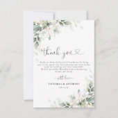 Eukalyptus Gold Floral Wedding Vielen Dank Karten (Vorderseite)