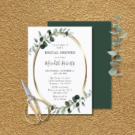 Eukalyptus Gold Foil Brautparty Einladung