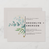 Eukalyptus Gold Foil Modern Wedding (Vorne/Hinten)