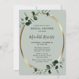 Eukalyptus Gold Foil Sage Brautparty Einladung