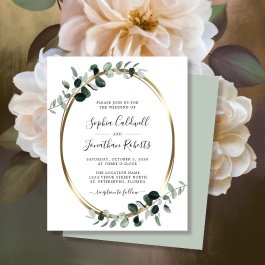 Eukalyptus Gold Foil Sage Wedite