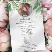 Eukalyptus Gold Foliage Foto Wedding Program