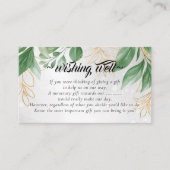 Eukalyptus Gold-Foliage zum Hochzeitswünschen Begleitkarte (Vorderseite)