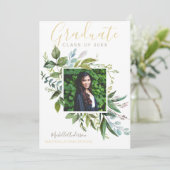 Eukalyptus Gold Foto Grad Ankündigung (Stehend Vorderseite)