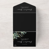 Eukalyptus Gold Frame Black Wedding mit UAWG All In One Einladung (Außenbereich)